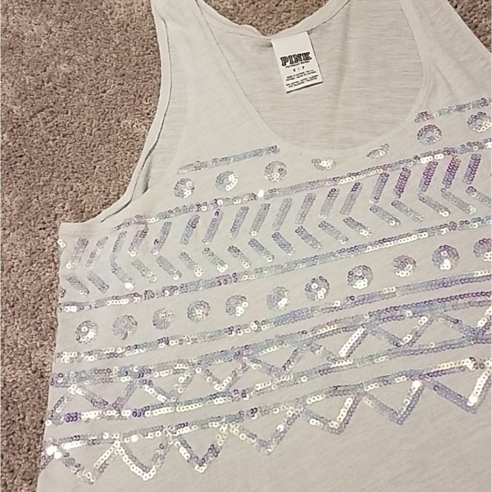 Victoria's Secret PINK‎ Iridescent Sequin Tank Top